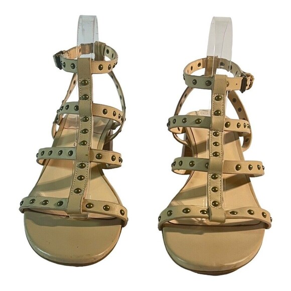 Sole Society Womens Size 8.5 Strappy Studded Sandals Heels - Picture 2 of 7